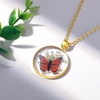 image:imageAUNTESIGN Butterfly Necklace  Pressed Wildflower Necklace  Resin Necklace  Personalized  Handmand Pressed  Easter Gift for Women Monarch Butterfly Necklace