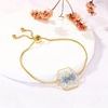 image:imageAUNTESIGN ForgetMeNot Pressed Wildflower Bracelet  Pressed Flower Bracelet  GoldSilver Pressed Flower Jewelry  Personalized Handmade Jewelry  Gift For WomenForgetMeNot and Queen Annes Lace