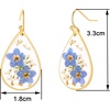 image:imageAUNTESIGN ForgetMeNot and Queen Annes Lace Pressed Wildflower Earrings  Pressed Flower Jewelry  Handmade Drop and Dangle Earrings  Mothers Day  Gift for WomanGold ForgetMeNot and Annes Lace Earrings