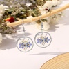 image:imageAUNTESIGN ForgetMeNot and Queen Annes Lace Pressed Wildflower Earrings  Pressed Flower Jewelry  Handmade Drop and Dangle Earrings  Mothers Day  Gift for WomanRound ForgetMeNot Earrings