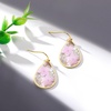 image:imageAUNTESIGN ForgetMeNot and Queen Annes Lace Pressed Wildflower Earrings  Pressed Flower Jewelry  Handmade Drop and Dangle Earrings  Mothers Day  Gift for WomanGold ForgetMeNotPink and Annes Lace Earrings