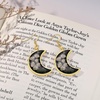 image:imageAUNTESIGN ForgetMeNot and Queen Annes Lace Pressed Wildflower Earrings  Pressed Flower Jewelry  Handmade Drop and Dangle Earrings  Mothers Day  Gift for WomanBabys Breath Moon Earrings