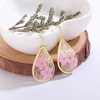 image:imageAUNTESIGN ForgetMeNot and Queen Annes Lace Pressed Wildflower Earrings  Pressed Flower Jewelry  Handmade Drop and Dangle Earrings  Mothers Day  Gift for WomanGold ForgetMeNotPink and Annes Lace Earrings