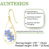 image:imageAUNTESIGN ForgetMeNot and Queen Annes Lace Pressed Wildflower Earrings  Pressed Flower Jewelry  Handmade Drop and Dangle Earrings  Mothers Day  Gift for WomanGold plated sterling silver forgetmenot earrings