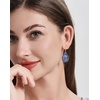 image:imageAUNTESIGN ForgetMeNot and Queen Annes Lace Pressed Wildflower Earrings  Pressed Flower Jewelry  Handmade Drop and Dangle Earrings  Mothers Day  Gift for WomanQueen Annes Lace EarringsBlue Background