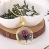 image:imageAUNTESIGN ForgetMeNot and Queen Annes Lace Pressed Wildflower Necklace  Birth Month Flowers Necklace  GoldSilver Pressed Flower Jewelry  Mothers Day  Gift For HerPoppy NecklaceAugust Birth Flower