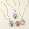 image:imageAUNTESIGN ForgetMeNot and Queen Annes Lace Pressed Wildflower Necklace  Birth Month Flowers Necklace  GoldSilver Pressed Flower Jewelry  Mothers Day  Gift For HerForgetMeNot Locket Necklace