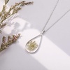 image:imageAUNTESIGN ForgetMeNot and Queen Annes Lace Pressed Wildflower Necklace  Birth Month Flowers Necklace  GoldSilver Pressed Flower Jewelry  Mothers Day  Gift For Her925 Sterling Silver Mustard Seed Necklace