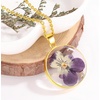 image:imageAUNTESIGN ForgetMeNot and Queen Annes Lace Pressed Wildflower Necklace  Birth Month Flowers Necklace  GoldSilver Pressed Flower Jewelry  Mothers Day  Gift For HerPansy NecklaceFebruary Birth Flower