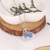 image:imageAUNTESIGN ForgetMeNot and Queen Annes Lace Pressed Wildflower Necklace  Birth Month Flowers Necklace  GoldSilver Pressed Flower Jewelry  Mothers Day  Gift For HerHeart Forget Me Not and Queen Annes Lace Necklace