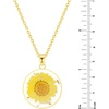 image:imageAUNTESIGN ForgetMeNot and Queen Annes Lace Pressed Wildflower Necklace  Birth Month Flowers Necklace  GoldSilver Pressed Flower Jewelry  Mothers Day  Gift For HerMarigold Necklace October Birth Flower