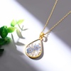 image:imageAUNTESIGN ForgetMeNot and Queen Annes Lace Pressed Wildflower Necklace  Birth Month Flowers Necklace  GoldSilver Pressed Flower Jewelry  Mothers Day  Gift For HerTeardrop ForgetMeNot and Queen Annes Lace Necklace