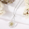 image:imageAUNTESIGN ForgetMeNot and Queen Annes Lace Pressed Wildflower Necklace  Birth Month Flowers Necklace  GoldSilver Pressed Flower Jewelry  Mothers Day  Gift For Her925 Sterling Silver Mustard Seed Necklace