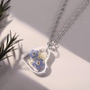 image:imageAUNTESIGN ForgetMeNot and Queen Annes Lace Pressed Wildflower Necklace  Birth Month Flowers Necklace  GoldSilver Pressed Flower Jewelry  Mothers Day  Gift For HerHeart Forget Me Not and Queen Annes Lace Necklace