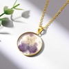 image:imageAUNTESIGN ForgetMeNot and Queen Annes Lace Pressed Wildflower Necklace  Birth Month Flowers Necklace  GoldSilver Pressed Flower Jewelry  Mothers Day  Gift For HerPansy NecklaceFebruary Birth Flower