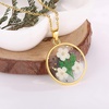 image:imageAUNTESIGN ForgetMeNot and Queen Annes Lace Pressed Wildflower Necklace  Birth Month Flowers Necklace  GoldSilver Pressed Flower Jewelry  Mothers Day  Gift For HerLily of the Valley NecklaceMay birth flower