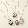 image:imageAUNTESIGN ForgetMeNot and Queen Annes Lace Pressed Wildflower Necklace  Birth Month Flowers Necklace  GoldSilver Pressed Flower Jewelry  Mothers Day  Gift For HerDaisy and Ferns Locket Necklace