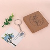 image:imageAUNTESIGN Pressed Flower Keychain Charms  ForgetMeNot Keychain  Personalized Handmade Keychain  Easter Gifts for HerForgetmenot and Queen Annes Lace Wildflower Keychain