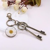image:imageAUNTESIGN Pressed Flower Keychain Charms  ForgetMeNot Keychain  Personalized Handmade Keychain  Easter Gifts for HerNatural Daisy Pressed Wildflower Keychain
