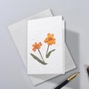 image:imageDaffodil Card  Real Flowers notecard with Handmade Paper  Thinking of You Card  Birthday Card  Mothers Day Card  Wedding Day Card  Gift for Her 4 x 6 Inch Card with EnvelopeZinnias Card