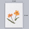 image:imageZinnias Card  Real Flowers notecard with Handmade Paper  Thinking of You Card  Birthday Card  Mothers Day Card  Wedding Day Card  Gift for Her 4 x 6 Inch Card with EnvelopeZinnias Card