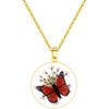 image:imageAUNTESIGN Butterfly Necklace  Pressed Wildflower Necklace  Resin Necklace  Personalized  Handmand Pressed  Easter Gift for Women Monarch Butterfly Necklace