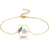 image:imageAUNTESIGN ForgetMeNot Pressed Wildflower Bracelet  Pressed Flower Bracelet  GoldSilver Pressed Flower Jewelry  Personalized Handmade Jewelry  Gift For WomenLily of the valley Bracelet