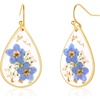 Gold Forget-Me-Not and Anne's Lace Earrings