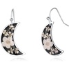 Moon Flower Silver Earrings