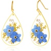 Forget-Me-Not and Yellow Anne's Lace Earrings