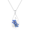 925 Sterling Silver Forget-Me-Not Necklace(Silver)