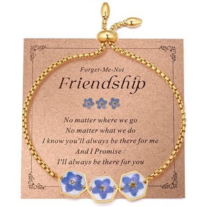 image:imageAUNTESIGN ForgetMeNot Pressed Wildflower Bracelet  Pressed Flower Bracelet  GoldSilver Pressed Flower Jewelry  Personalized Handmade Jewelry  Gift For WomenForgetMeNot Friendship BraceletsForgetMeNot Friendship