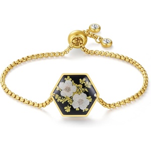 image:imageAUNTESIGN ForgetMeNot Pressed Wildflower Bracelet  Pressed Flower Bracelet  GoldSilver Pressed Flower Jewelry  Personalized Handmade Jewelry  Gift For WomenDaffodils Bracelet