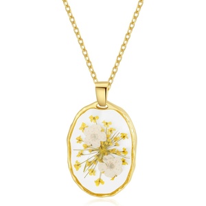 image:imageAUNTESIGN ForgetMeNot and Queen Annes Lace Pressed Wildflower Necklace  Birth Month Flowers Necklace  GoldSilver Pressed Flower Jewelry  Mothers Day  Gift For HerDaffodils and Queen Annes Lace NeckalceMarch birth flower