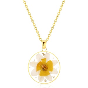 image:imageAUNTESIGN ForgetMeNot and Queen Annes Lace Pressed Wildflower Necklace  Birth Month Flowers Necklace  GoldSilver Pressed Flower Jewelry  Mothers Day  Gift For HerNarcissus NecklaceDecember Birth Flowers