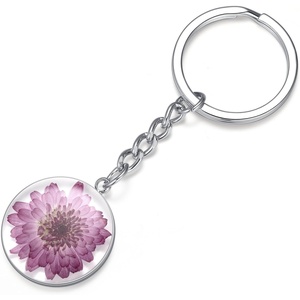 image:imageAUNTESIGN Pressed Flower Keychain Charms  ForgetMeNot Keychain  Personalized Handmade Keychain  Easter Gifts for HerChrysanthemum Keychain