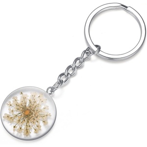 image:imageAUNTESIGN Pressed Flower Keychain Charms  ForgetMeNot Keychain  Personalized Handmade Keychain  Easter Gifts for HerMustard Seed Keychain