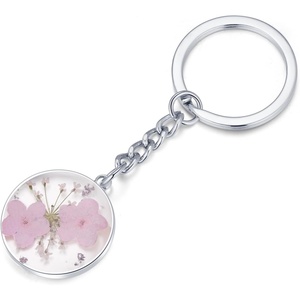 image:imageAUNTESIGN Pressed Flower Keychain Charms  ForgetMeNot Keychain  Personalized Handmade Keychain  Easter Gifts for HerPink Forgetmenot Keychain