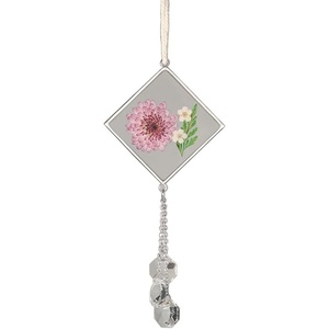 image:imageBirth Month Sun Catcher  Chrysanthemum and Daffodil Hanging Ornaments  Sun Catcher for Window or car  Pressed Flowers  Rainbow Maker  Birthday Gift for Her  Wall Decor Boho Room DecorChrysanthemum and Daffodil Hanging Ornament